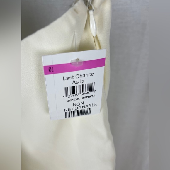 Lulus Cream One-Shoulder Fringe Midi Dress Size Small NWT - Picture 6 of 11